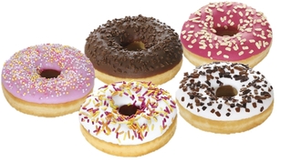 Donut Mischkarton 5er, 60 x 57 g